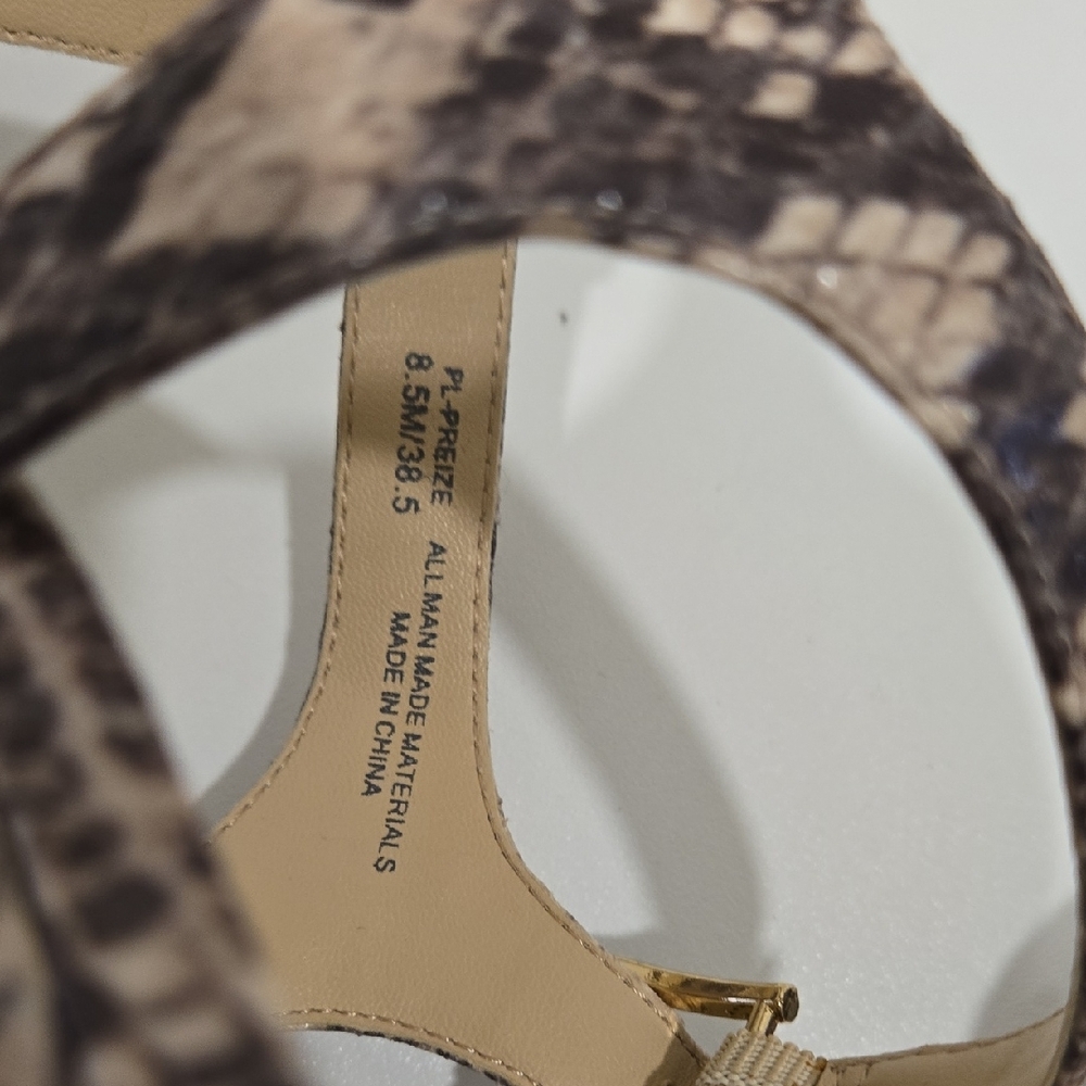BCBGeneration Snakeskin Strappy Heels **NWOT** - Picture 9 of 9